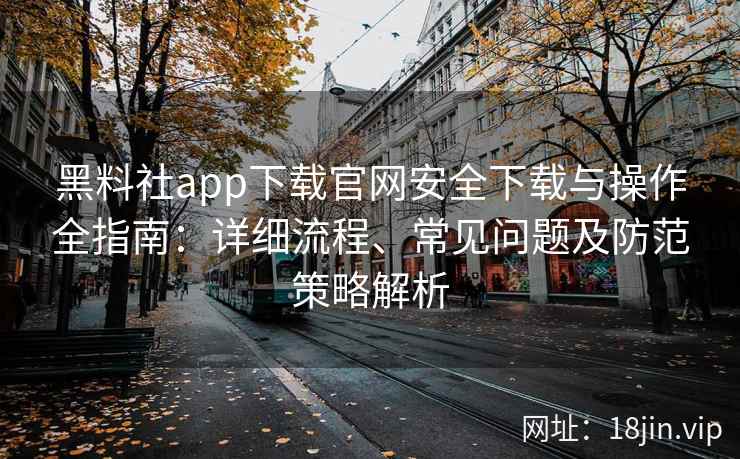 黑料社app下载官网安全下载与操作全指南：详细流程、常见问题及防范策略解析